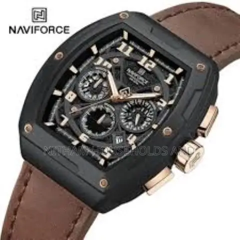 Naviforce Nf8053 Brown Chronograph Watch for Men