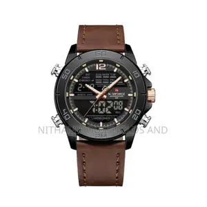 Naviforce Nf9253 Analog Digital Watch Brown