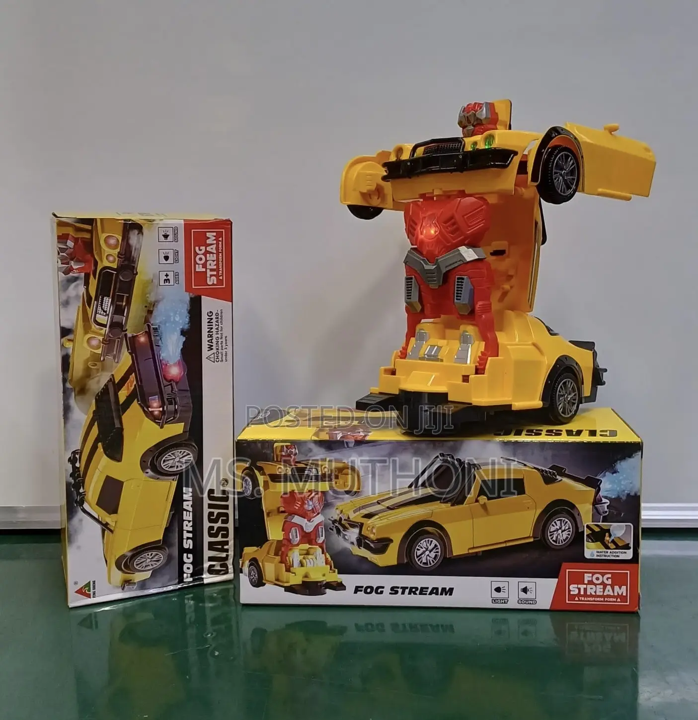 Fog Stream Transformer Robot Car Toy