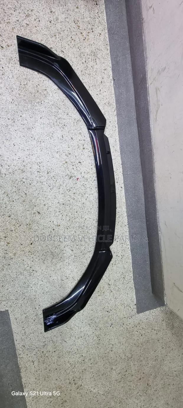 Front Bumper Lip/Protector/Slip/Moulding Black Red Universal All Cars