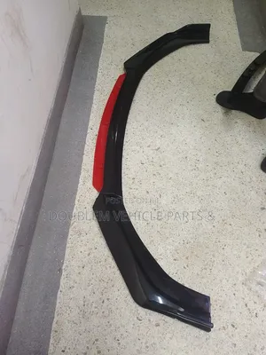 Front Bumper Lip/Protector/Slip/Moulding Black Red Universal All Cars