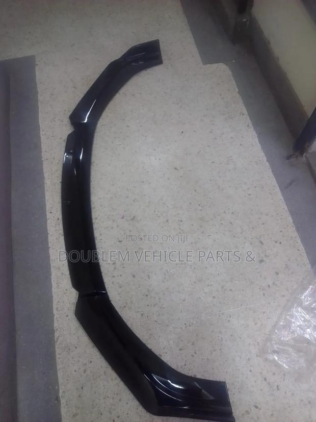 Front Bumper Lip/Protector/Slip/Moulding Black Red Universal All Cars - thumbnail 5