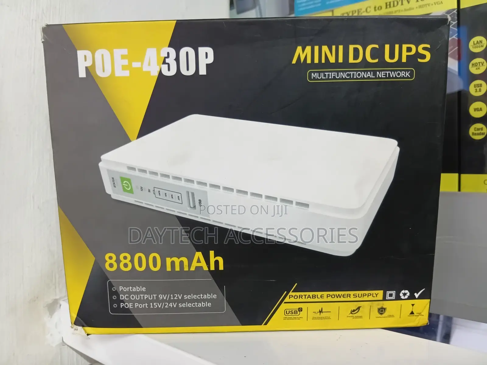 This Is a Poe-430p Mini Dc Ups Portable Power Supply 8800mah Battery.