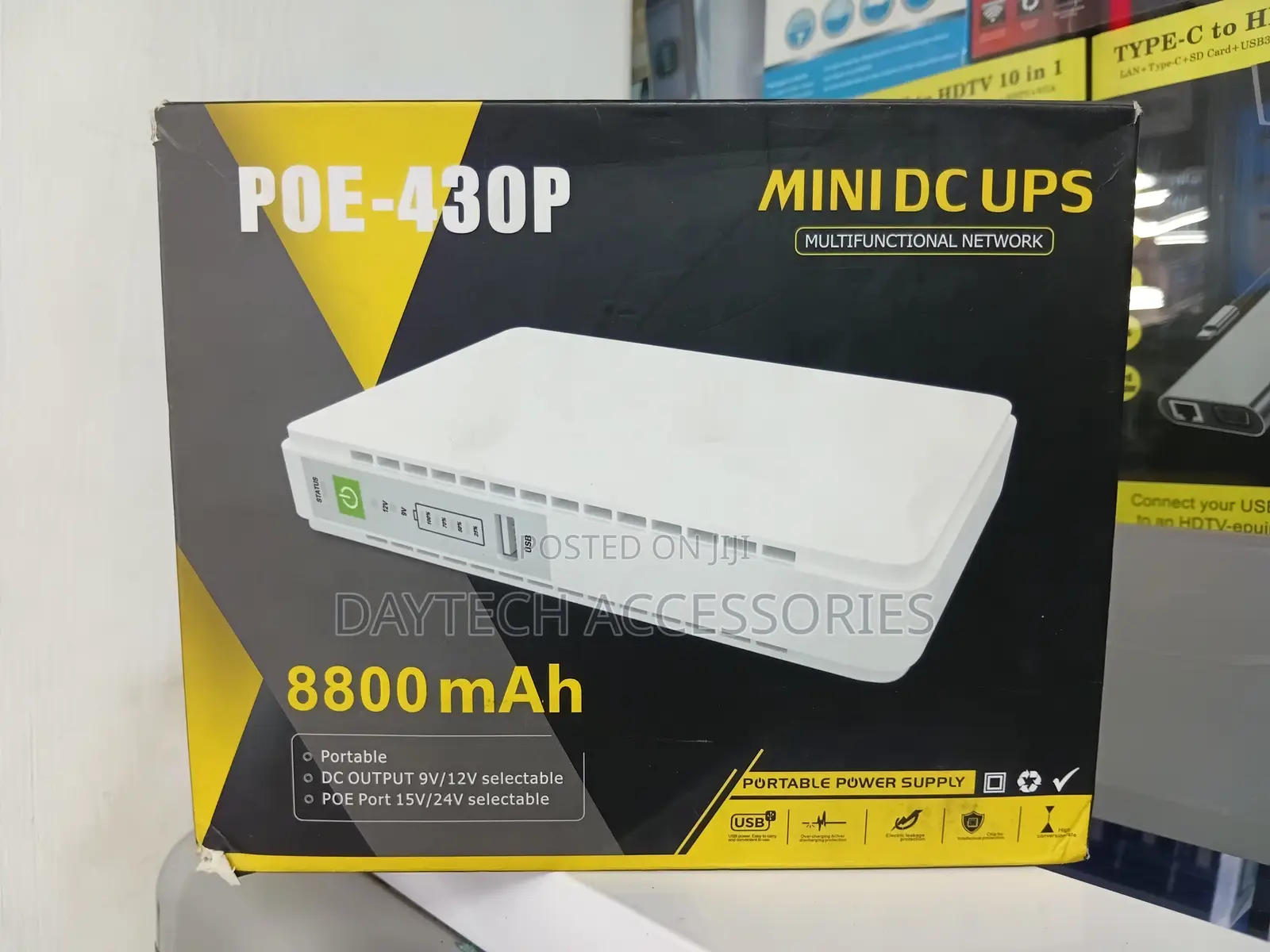 This Is a Poe-430p Mini Dc Ups Portable Power Supply 8800mah Battery.
