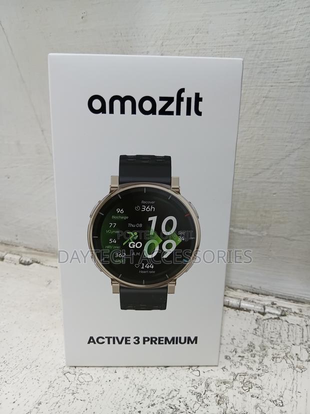 This Is an Amazfit Active 3 Premium Smartwatch - Black - thumbnail 3