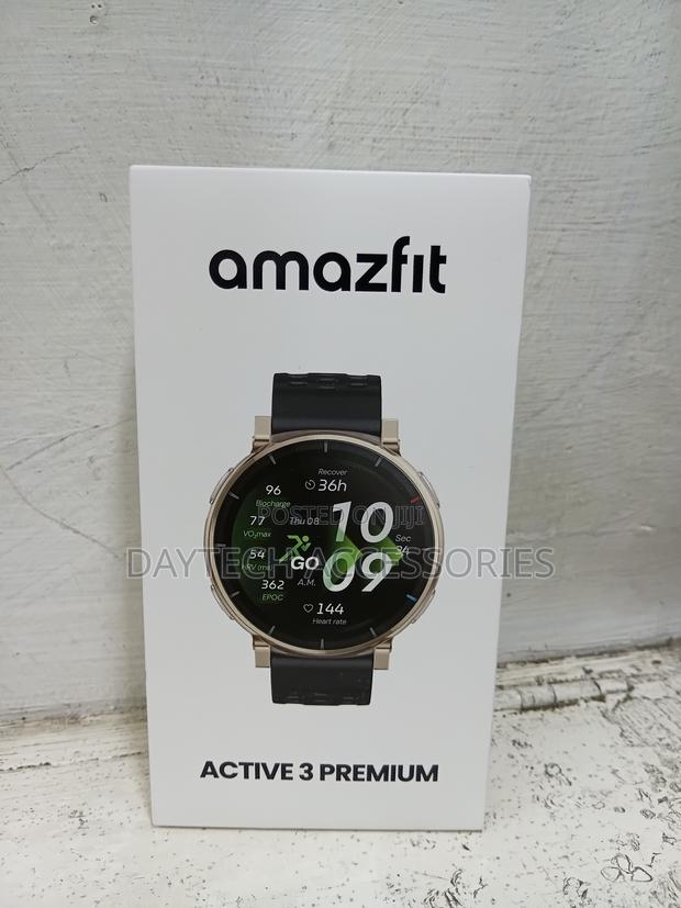 This Is an Amazfit Active 3 Premium Smartwatch - Black - thumbnail 2
