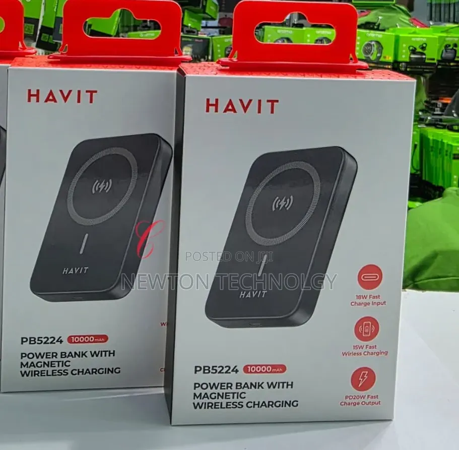 Havit Pb5224 *10000mah 20w Magnetic Wireless* Charging Power Bank