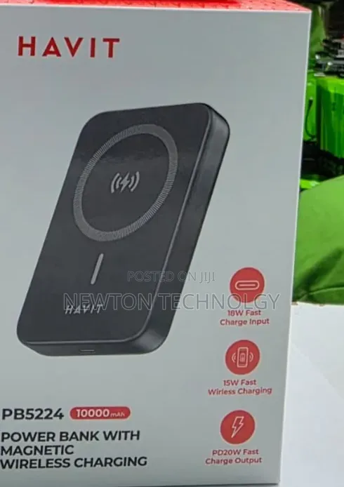 Havit Pb5224 *10000mah 20w Magnetic Wireless* Charging Power Bank