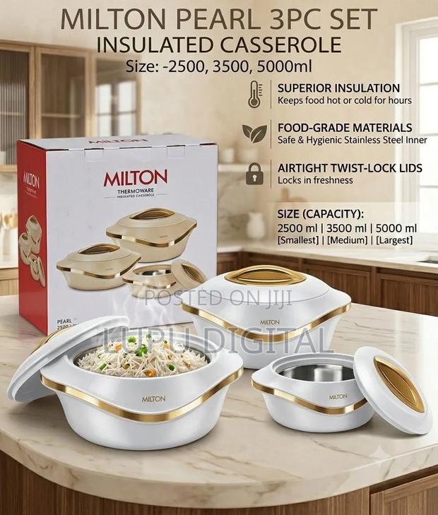 Milton - Pearl 
3 PCS Set - Size- 2500/3500/5000