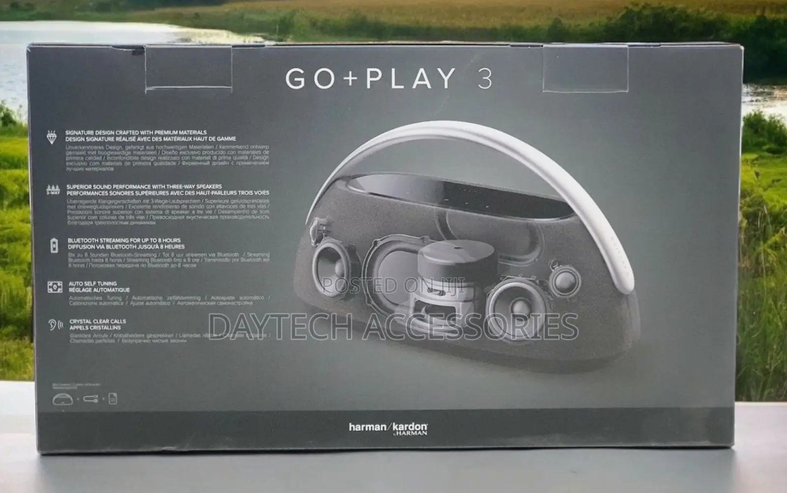 This Is a Harman Kardon Go + Play 3 Portable Bluetooth Speaker - Black