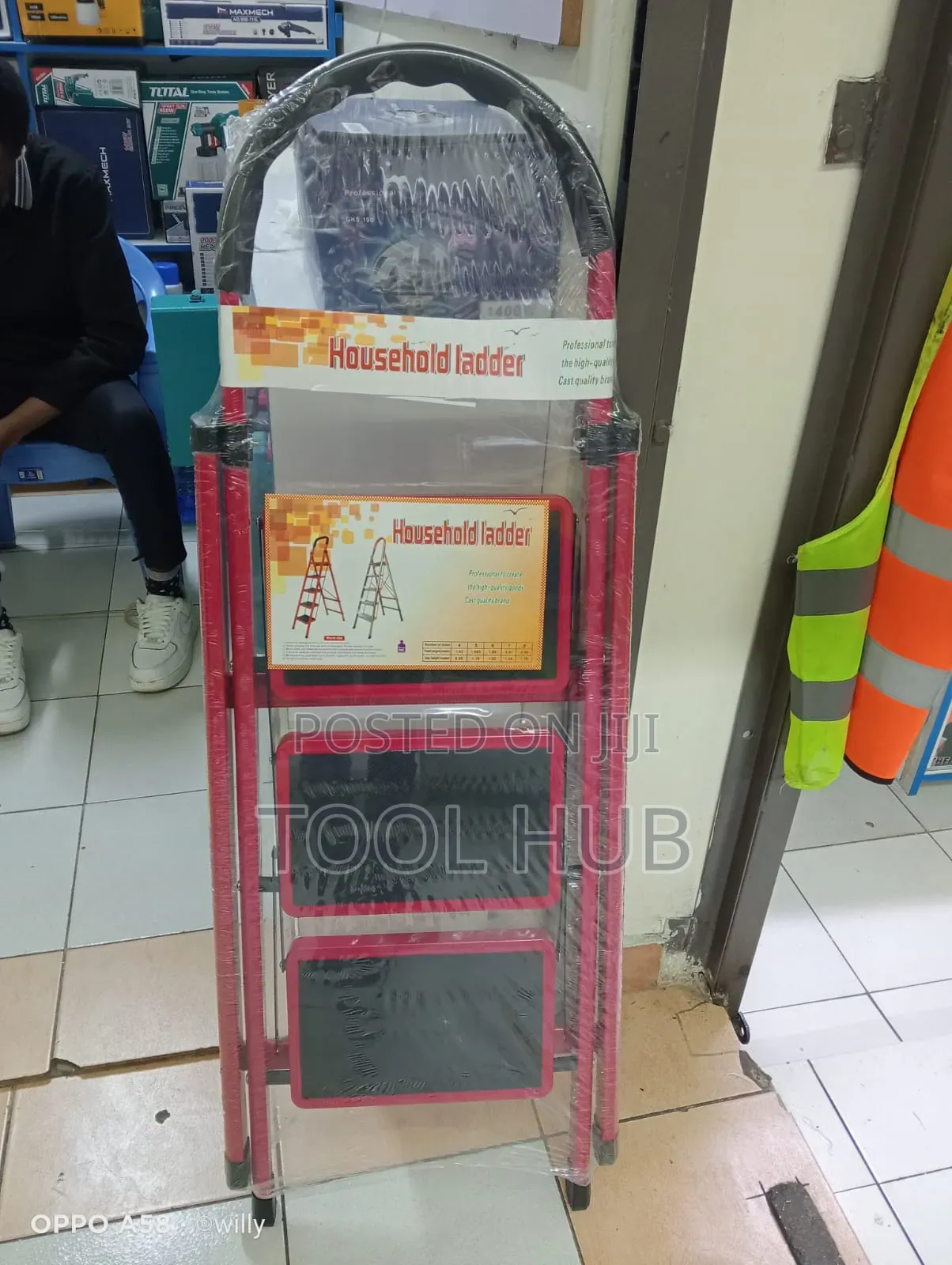 3 Step Household Steel Ladder / Folding Step Stool
