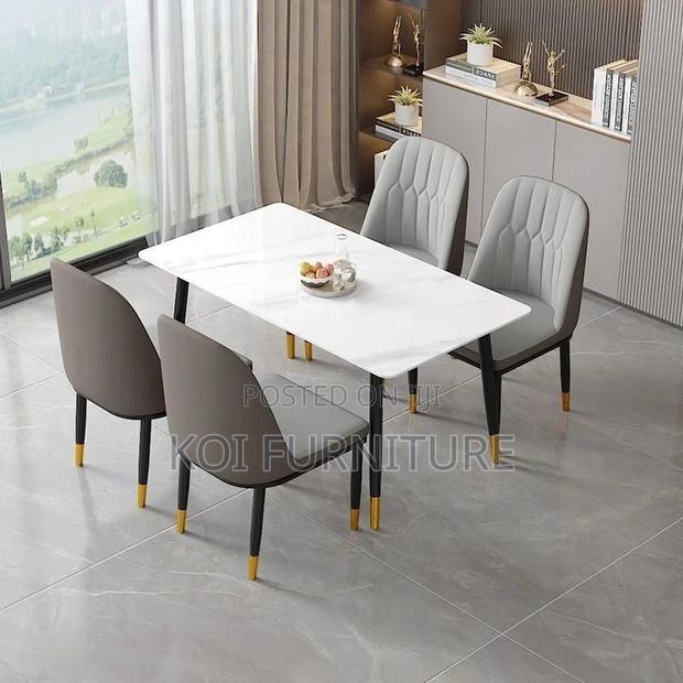 Dining Set; Four Seaters Marble Dining Set - thumbnail 5