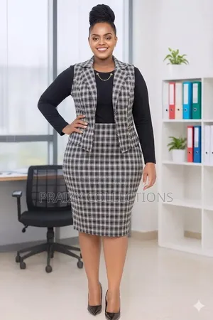 Checked Europa Design Dress and Coat