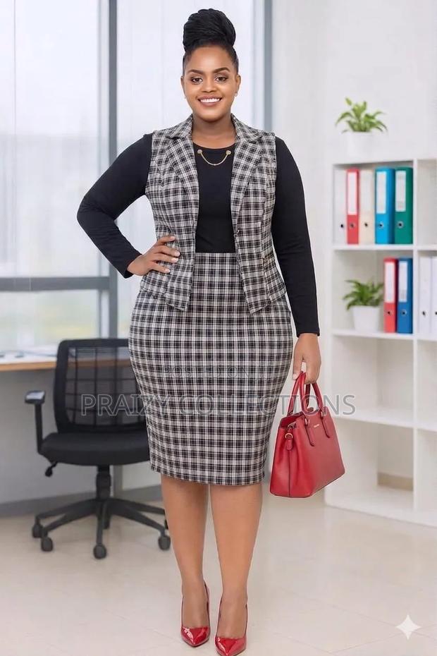 Checked Europa Design Dress and Coat
