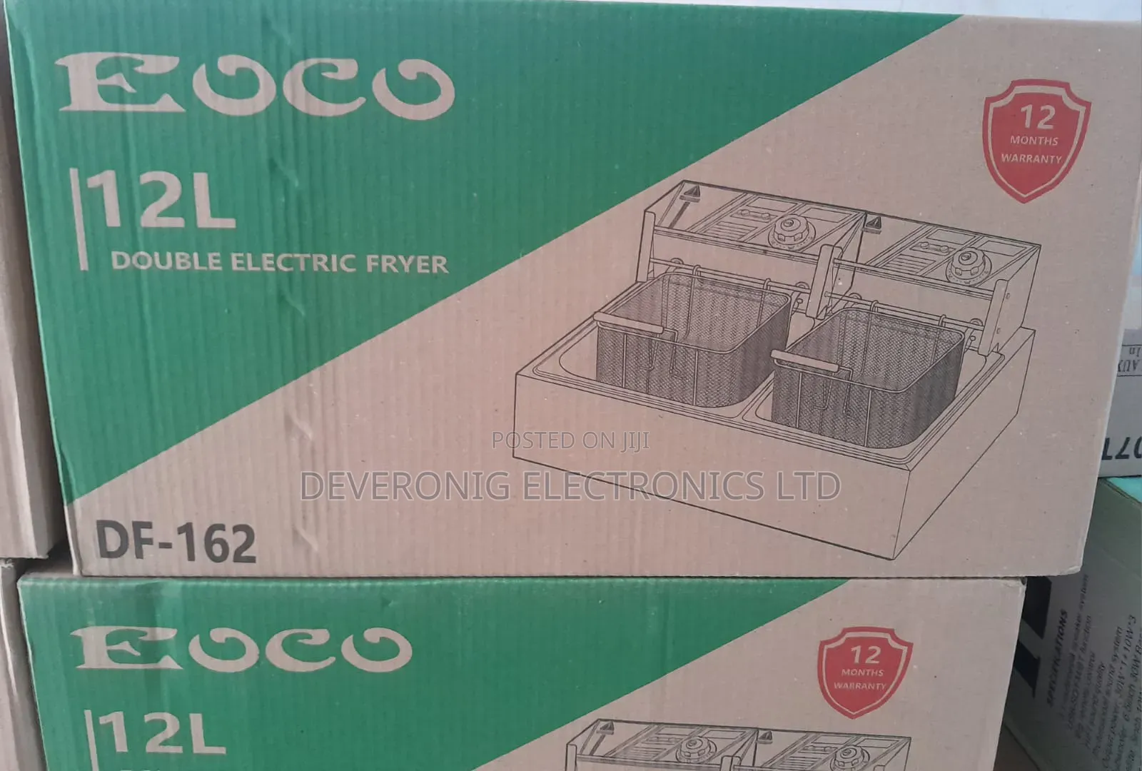 Restocked Eoco Double Fryer