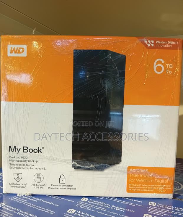 This Is a Western Digital 6tb My Book Desktop External Hard Drive - thumbnail 2