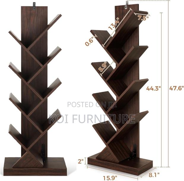 Storage Units; Wooden Five Tier Bookshevles - thumbnail 4