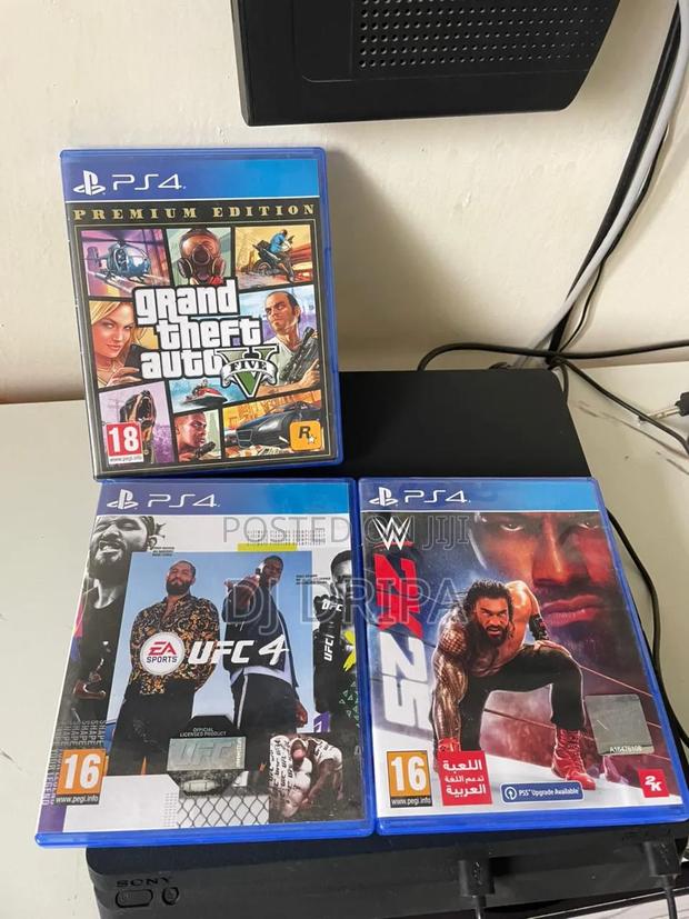 Ps4 Slim 500gb + 2 Original Pads + 4 Games Tested+Receipt + NRB CBD - thumbnail 3