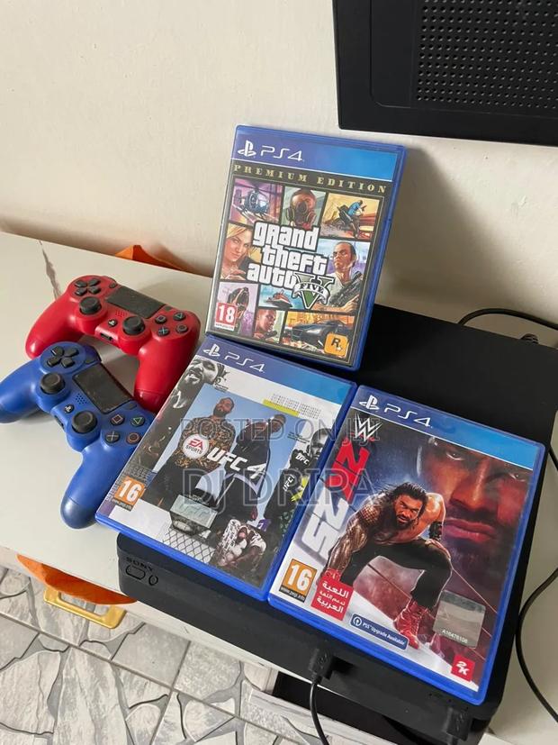 Ps4 Slim 500gb + 2 Original Pads + 4 Games Tested+Receipt + NRB CBD - thumbnail 6