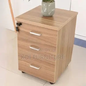 Office Cabinet; Three Drawers Wooden Pedestal Cabinet