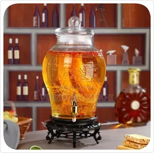 5l Glass Beverage Dispenser With Faucet