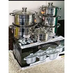 12 Pieces Stainless Steel Edenberg Cookware Set