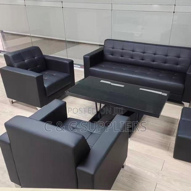 5-Seater Leather Sofa Set. - thumbnail 2