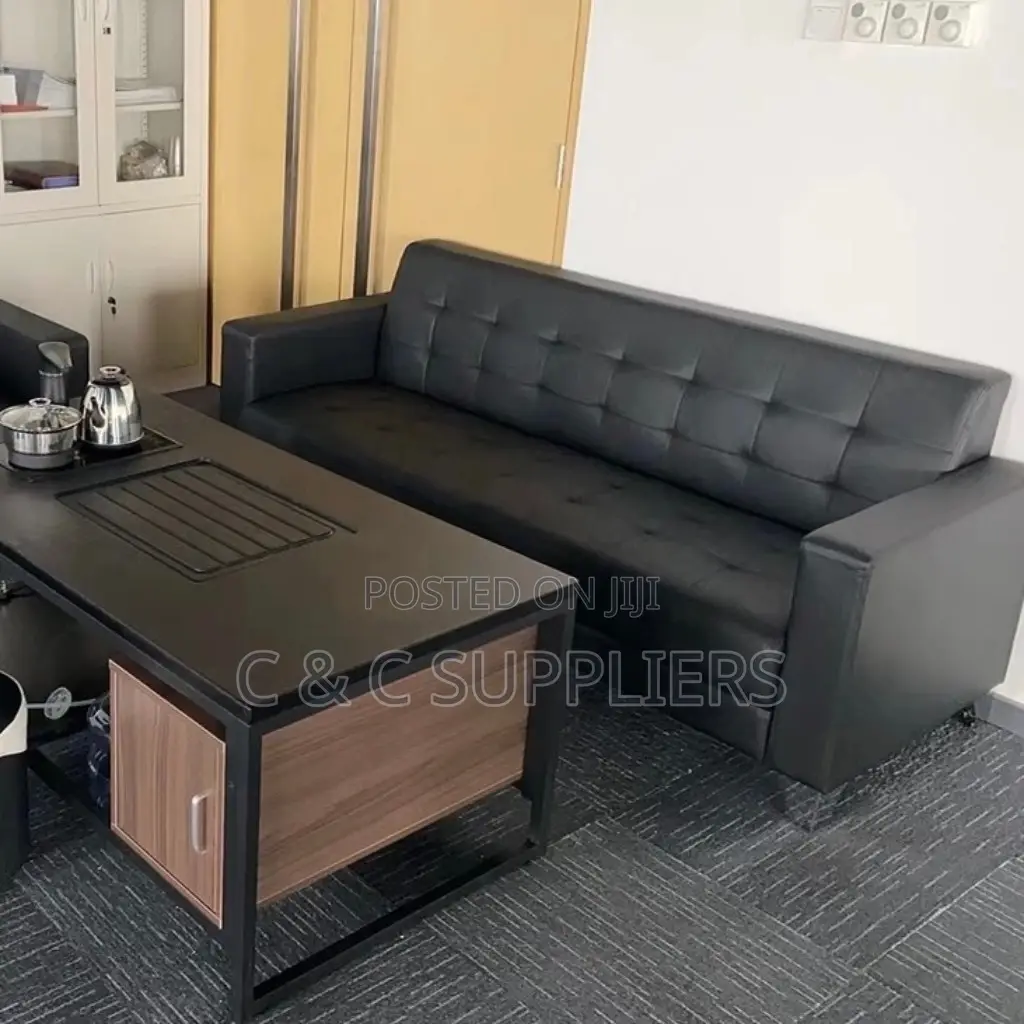 5-Seater Leather Sofa Set.