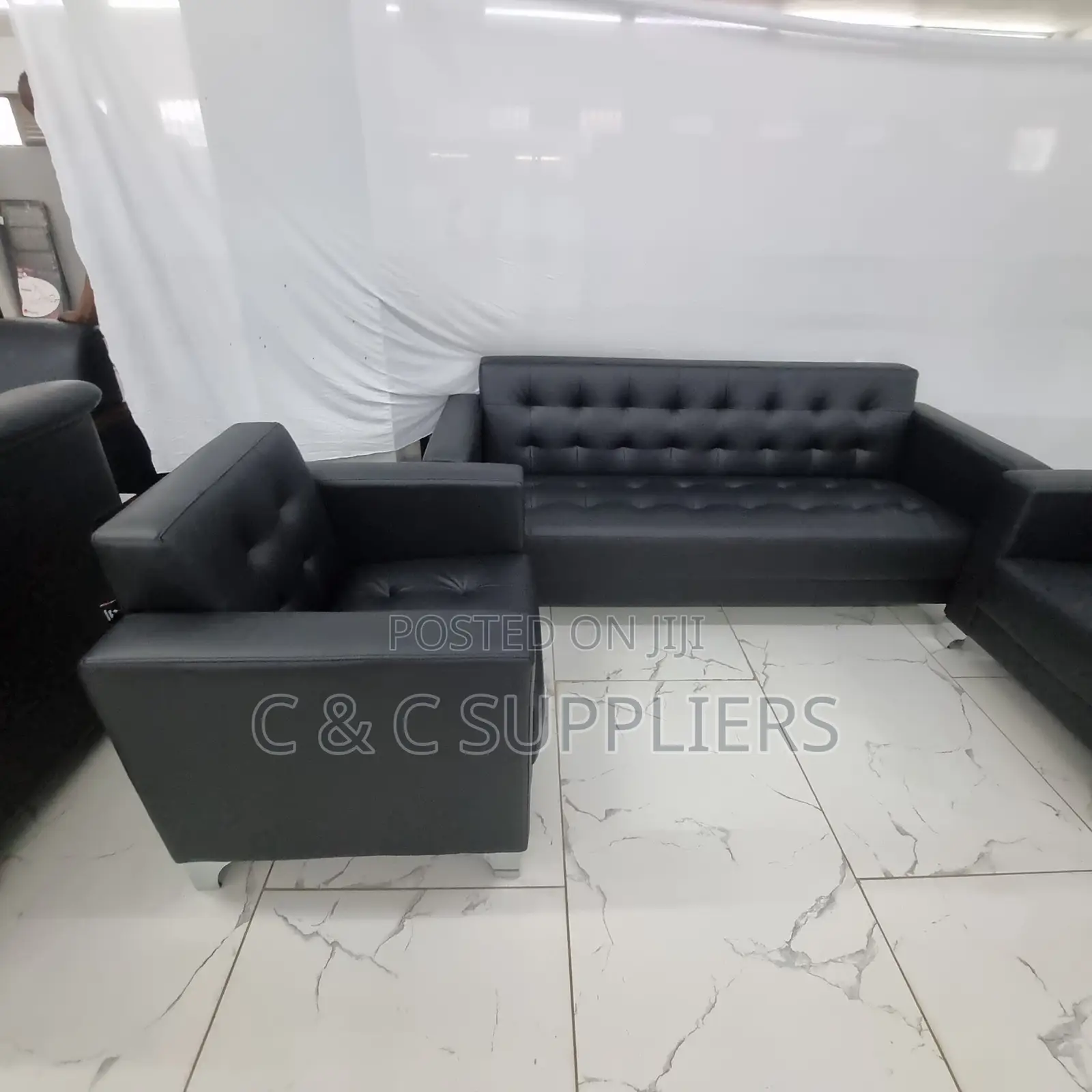 5-Seater Leather Sofa Set.