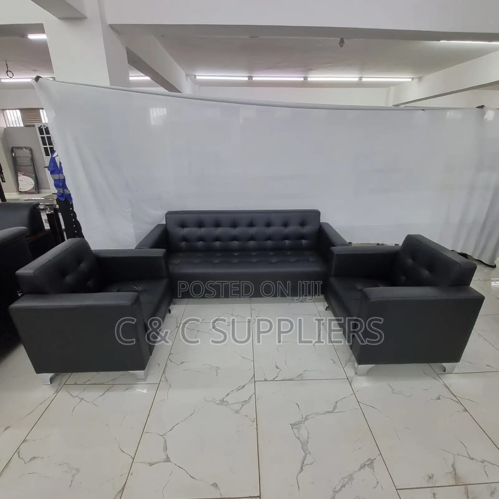 5-Seater Leather Sofa Set.