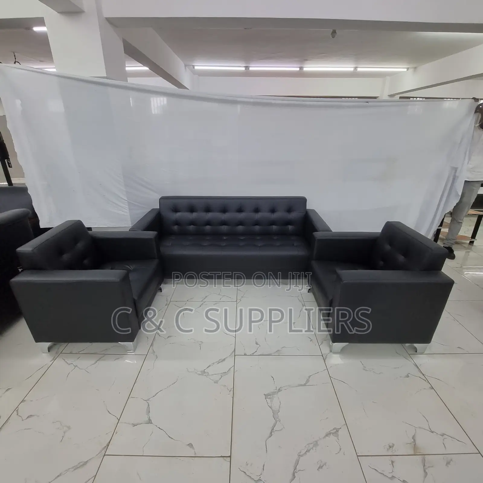 5-Seater Leather Sofa Set.