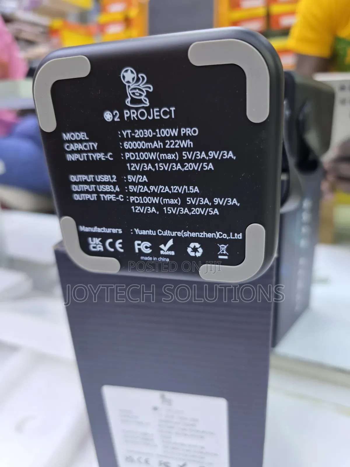 Original 2 Project Yt-2030 Pro 100w 60000mah Phones/Laptop Charger