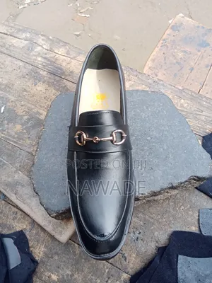 Men's Premium Black Horsebit Loafers – Elegant Slip-on Formal Shoes