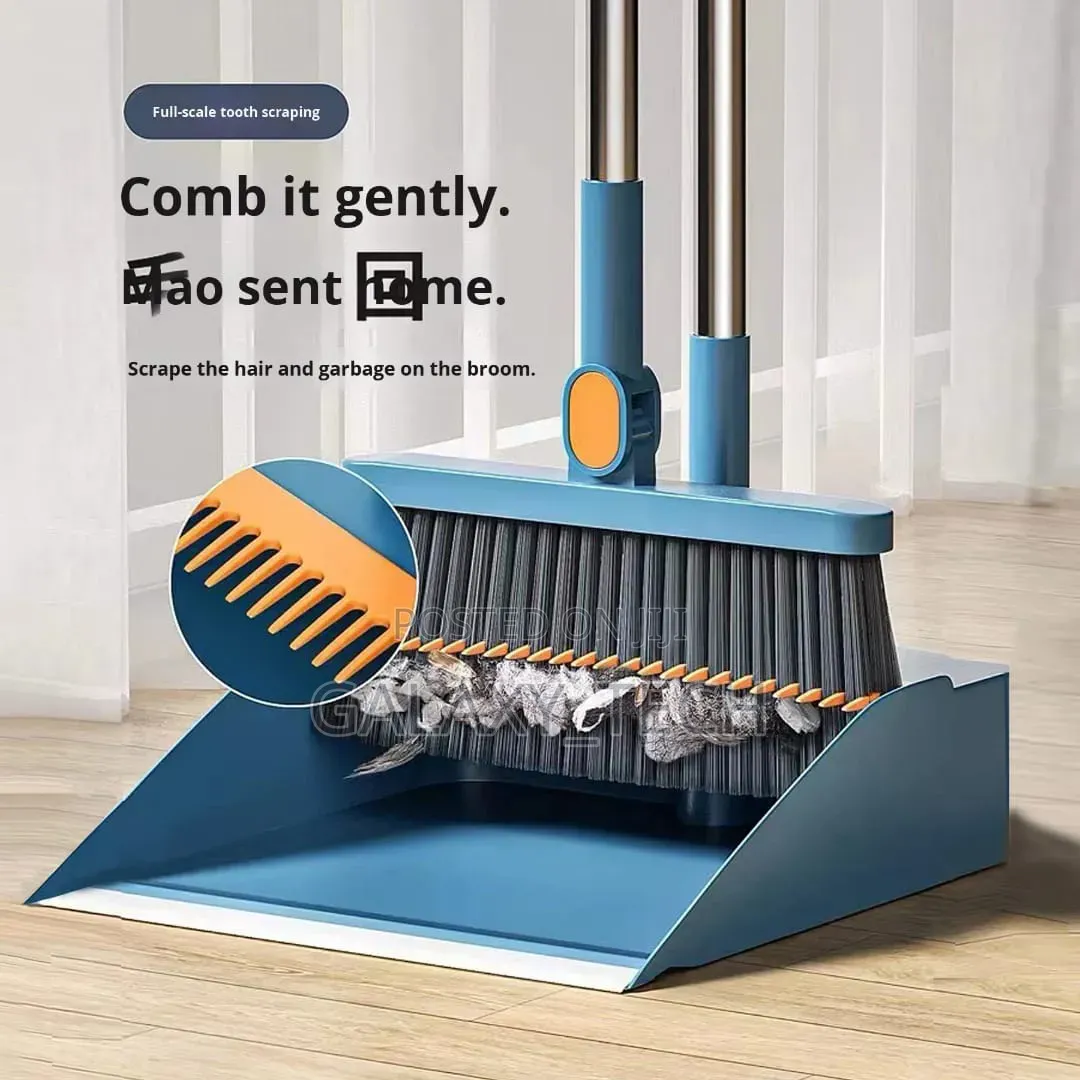 2 in 1 Broom With Dustpan Set