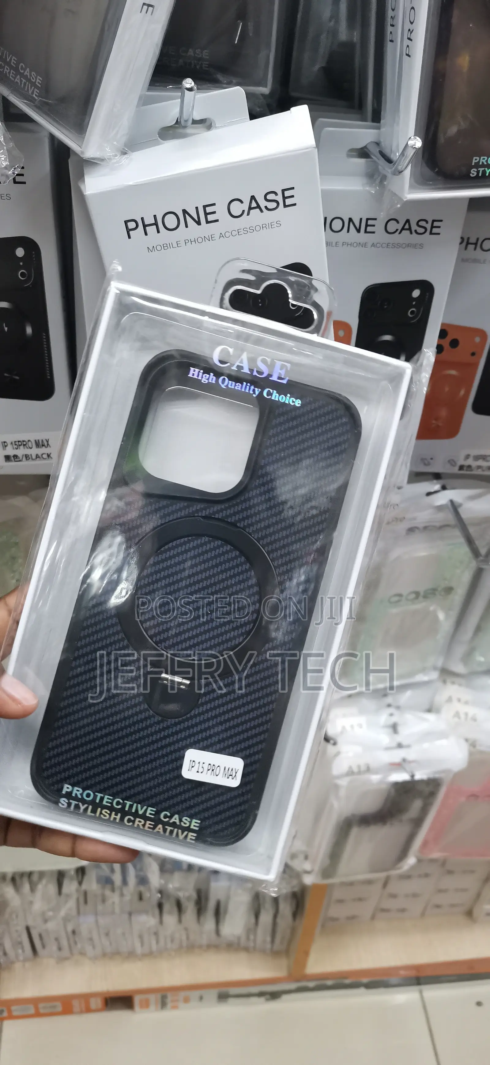 iPhone15 Pro Max Sleek, Anti-Slip Carbon Fiber Texture Finish Cover
