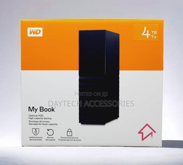 Western Digital (Wd) My Book Desktop Hard Drive With 4tb Storage.