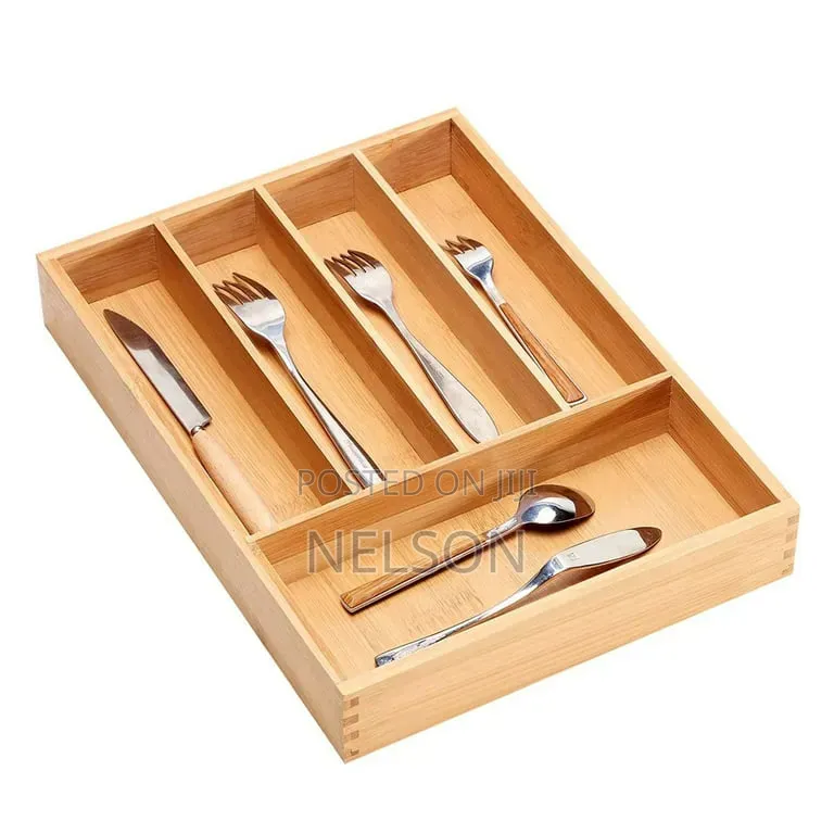 Dining 5 Slot Bamboo Cutlery Organizer