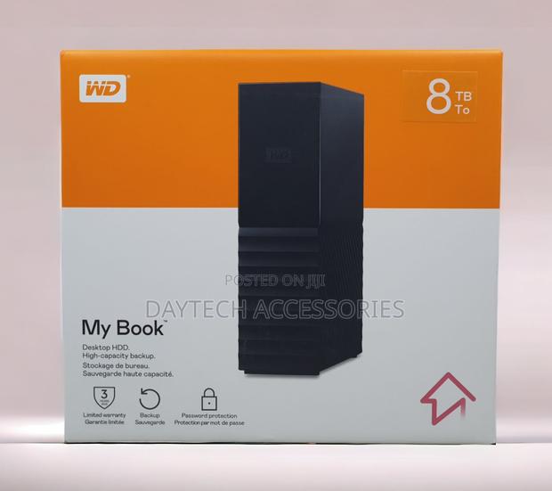 This Is a Western Digital My Book 8tb Desktop External Hard Drive.