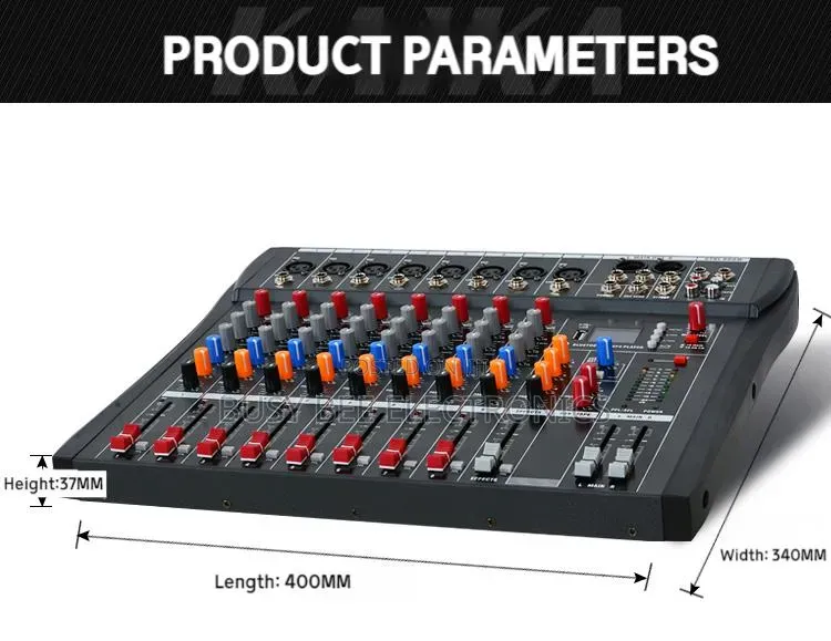 Professional Ct8 8 Channel Sound Mixer With Phantom Power Usb
