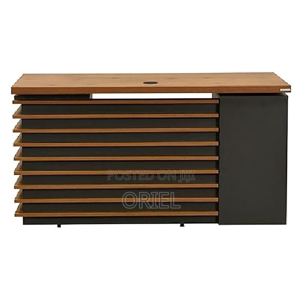 Office Desk : 140cm Brown Office Executive Desk - thumbnail 4