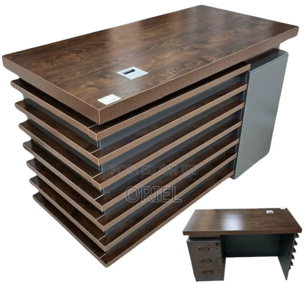 Office Desk : 140cm Brown Office Executive Desk