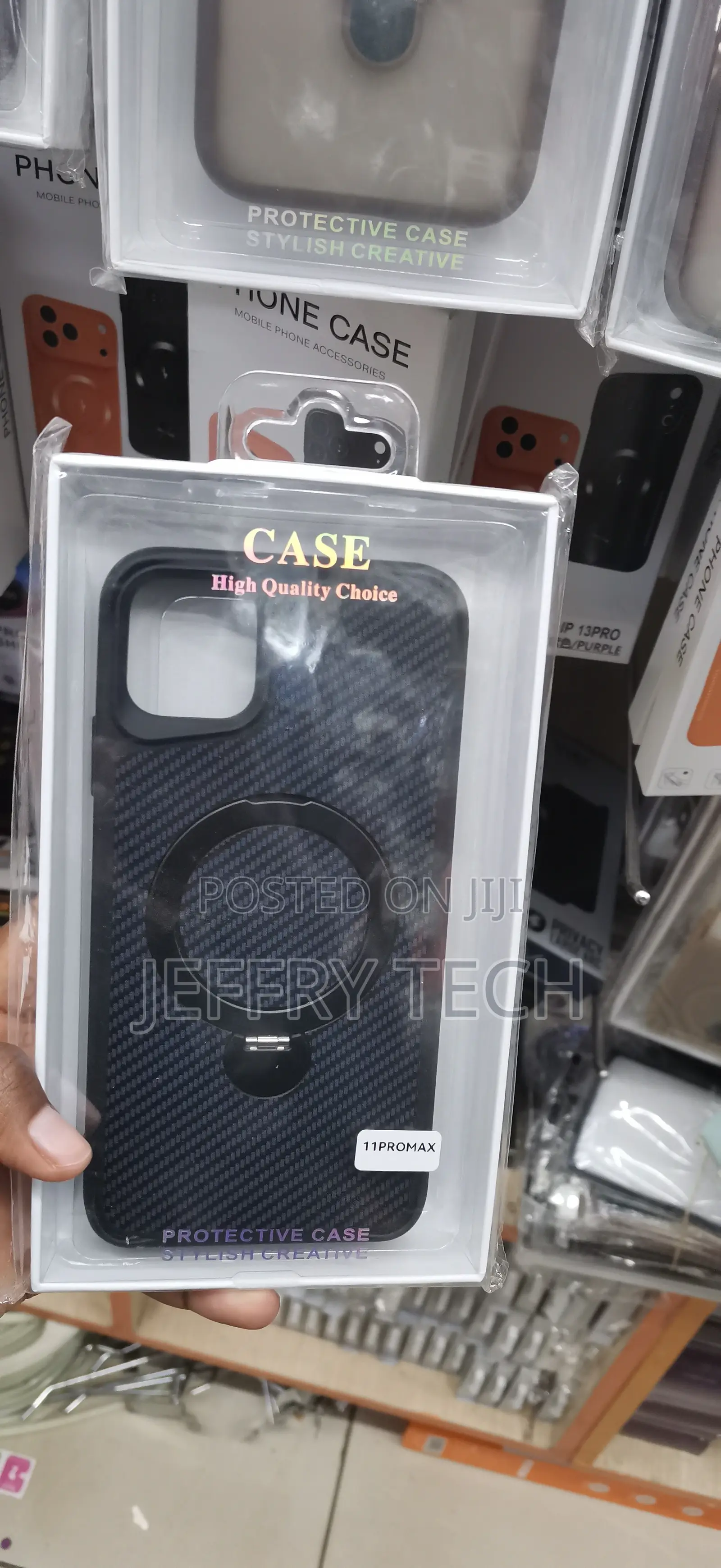 iPhone 11 Pro Max Flip-Out Metal Kickstand Ring Case