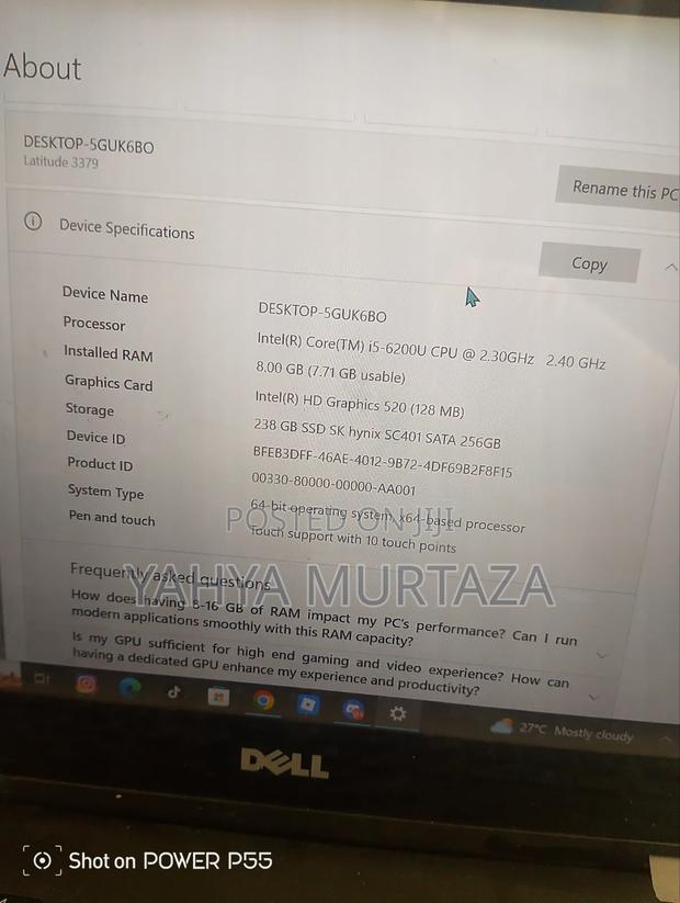 Laptop Lenovo 8GB Intel Core i5 SSD 256GB - thumbnail 7