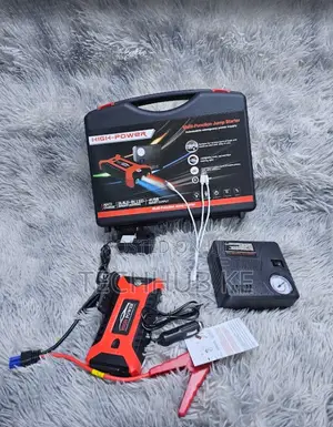 Emergency Car Rescue Kit | Jump Starter Power Bank With Air Pump