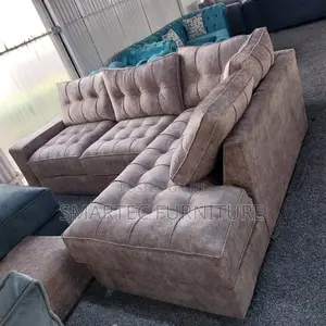 6 Seater L Sofa Tufted Design