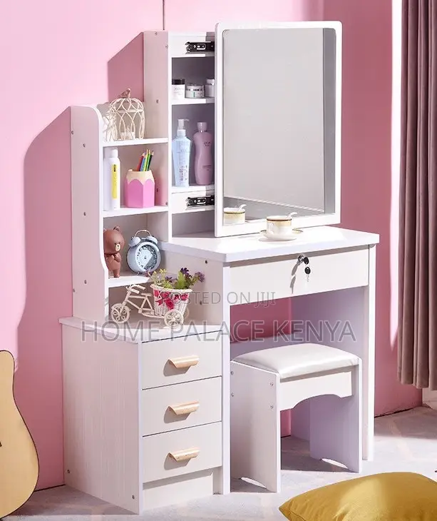 Dressing Table: Modern MDF 4 Drawer Vanity Table