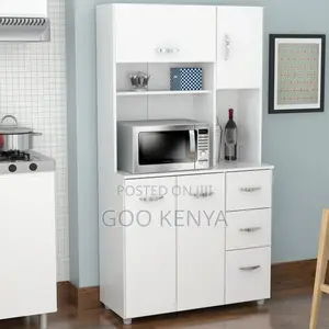 Kitchen Cabinet; Space-Saving Wooden Kitchen Organizer Cabinet