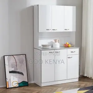 Kitchen Cabinet; Space-Saving Wooden Kitchen Organizer Cabinet