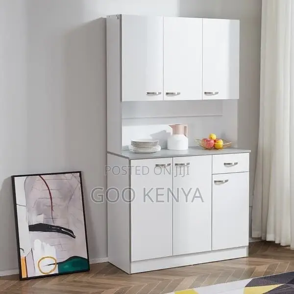 Kitchen Cabinet; Space-Saving Wooden Kitchen Organizer Cabinet