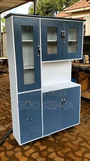 Kitchen Cabinet; Space-Saving Wooden Kitchen Organizer Cabinet